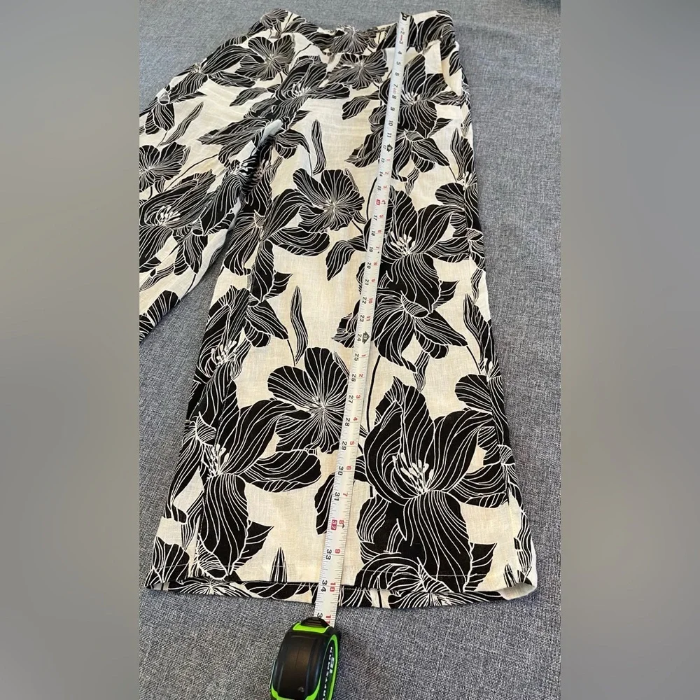 Tahari 100% Linen Tropical Print Pants – Chic & Effortless Style Size Med - Picture 5 of 7